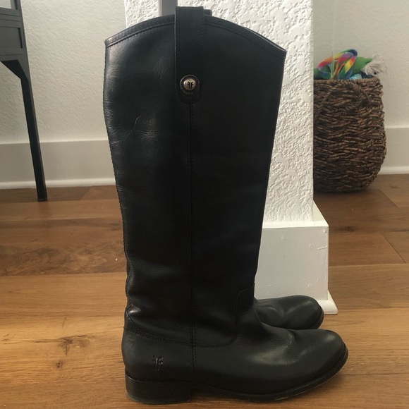 Frye Melissa Pull On Boots in Black - Picture 3 of 8